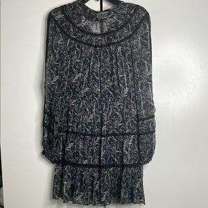Size 8 (M) Veronica Beard long sleeve sheer dress.